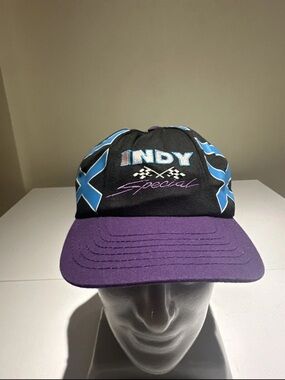 Indy Special Racing Cap in Black and Purple